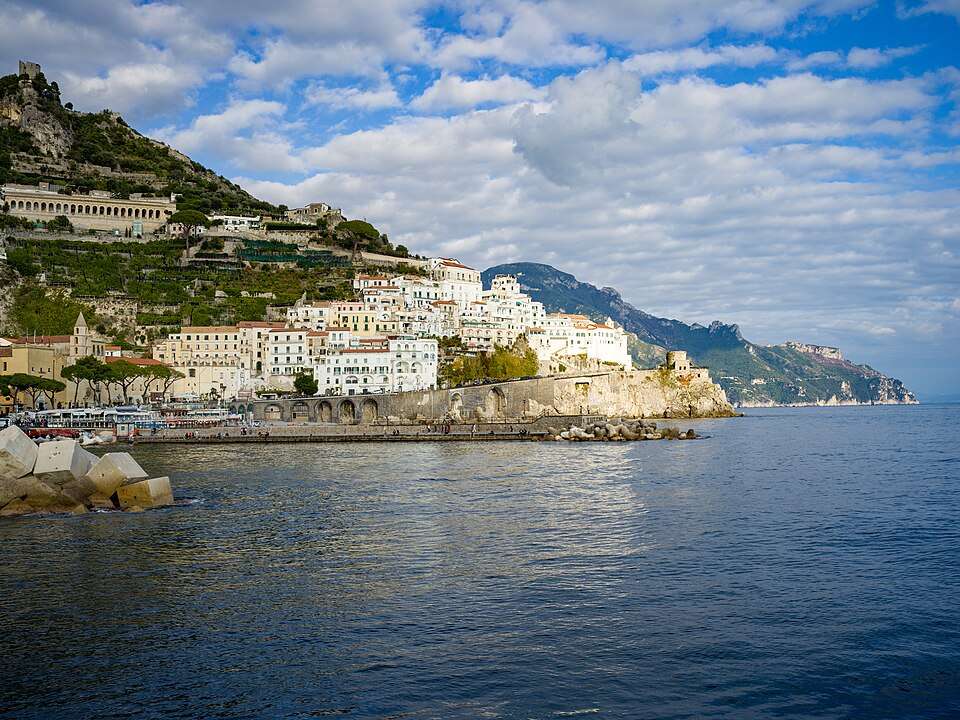 Amalfi town from the sea