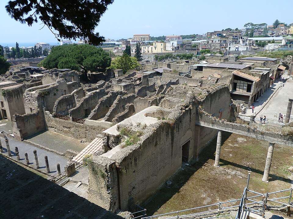 The excavations at Herculaneum below modern Ercolano